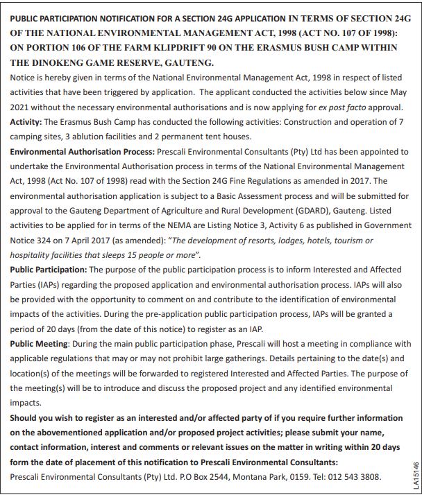 Public Participation Advert